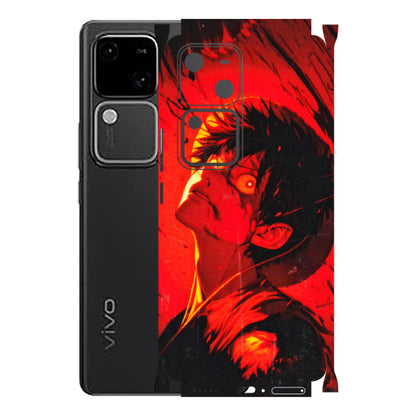VIVO Z/V/X/T/U/S Series Phone Skins (All Models) - D.Luffy Power Up One Piece Anime - 3D Embossed Finish (L-326) Vivo V30 5G