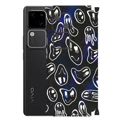 VIVO Z/V/X/T/U/S Series Phone Skins (All Models) - Distorted Smileys - 3D Embossed Finish (L-92) Vivo V30 5G