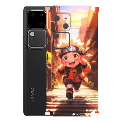 VIVO Z/V/X/T/U/S Series Phone Skins (All Models) - Naruto Cute Toon Running - Matte Finish (M-04) Vivo V30 5G