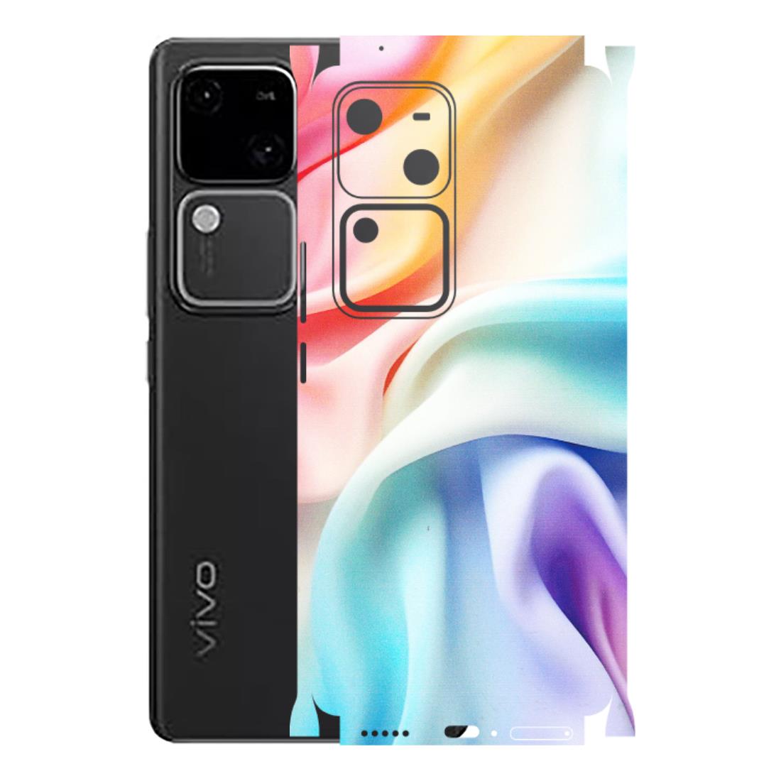 VIVO Z/V/X/T/U/S Series Phone Skins (All Models) - Colourful Silk Cloth - Matte Finish (M-165) Vivo V30 5G