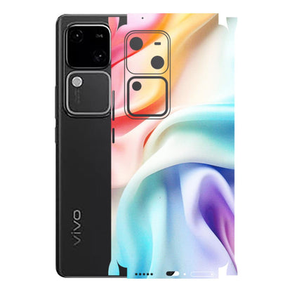 VIVO Z/V/X/T/U/S Series Phone Skins (All Models) - Colourful Silk Cloth - Matte Finish (M-165) Vivo V30 5G
