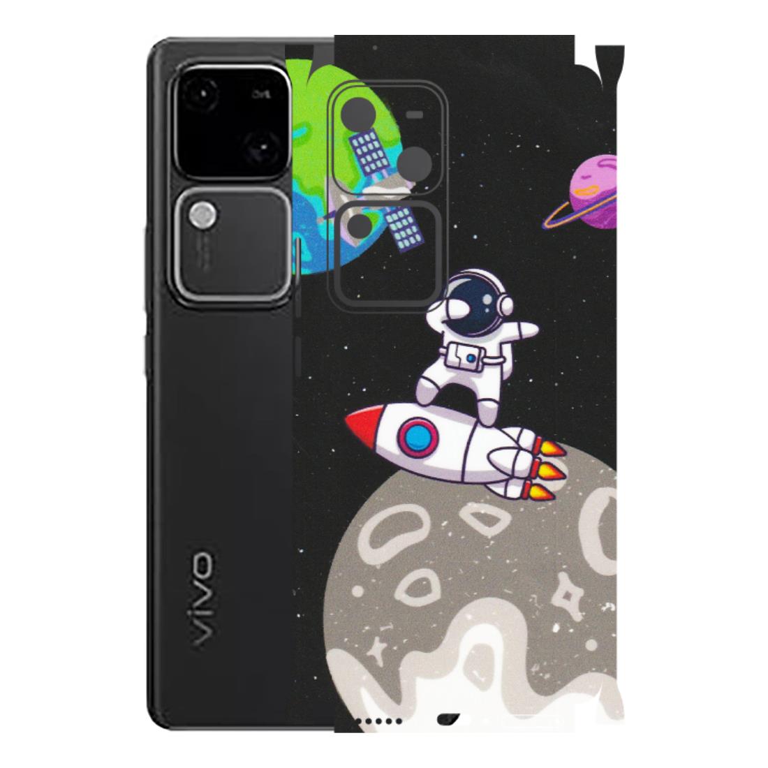 VIVO Z/V/X/T/U/S Series Phone Skins (All Models) - Astronaut Vibing Toon Running - Matte Finish (M-39) Vivo V30 5G