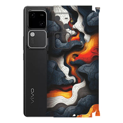 VIVO Z/V/X/T/U/S Series Phone Skins (All Models) - Abstract Volcanic Layers - Matte Finish (M-52) Vivo V30 5G