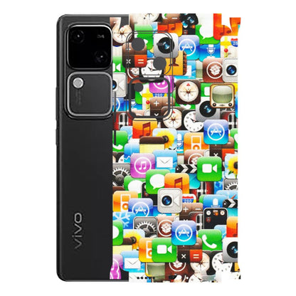 VIVO Z/V/X/T/U/S Series Phone Skins (All Models) - All Apple Icons - Matte Finish (M-93) Vivo V30 5G