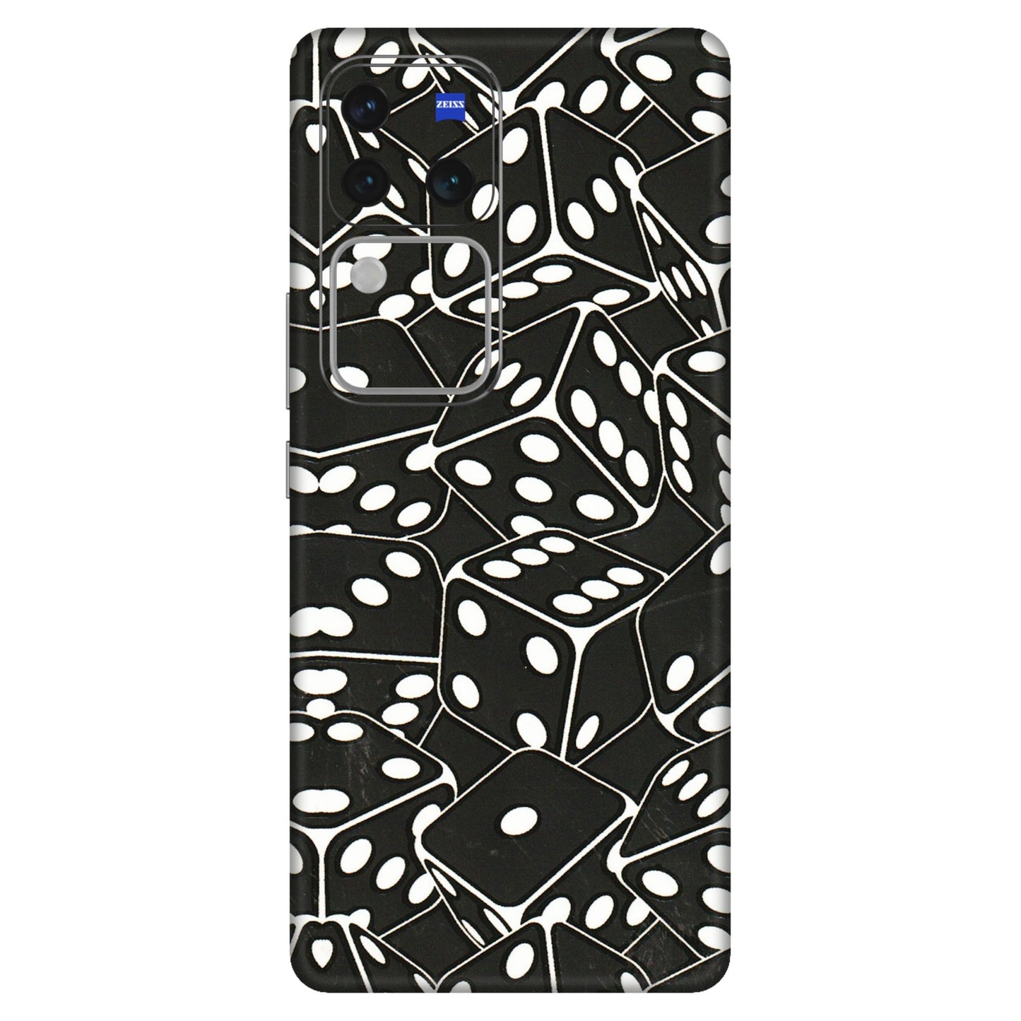 VIVO Z/V/X/T/U/S Series Phone Skins (All Models) - Big Black Dices - 3D Embossed Finish (L-106) Vivo V30 Pro (5G)