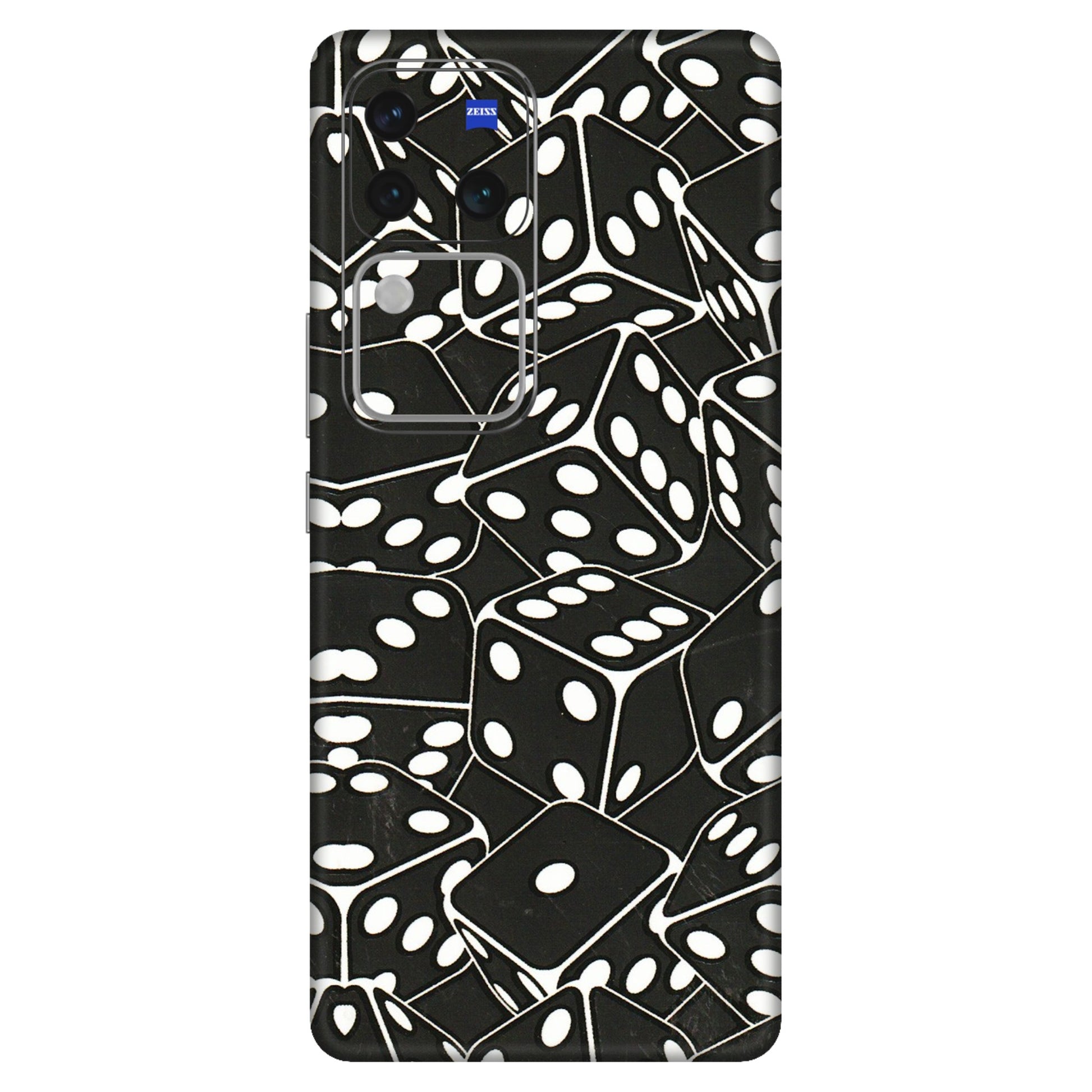 VIVO Z/V/X/T/U/S Series Phone Skins (All Models) - Big Black Dices - 3D Embossed Finish (L-106) Vivo V30 Pro (5G)