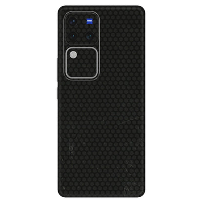 VIVO Z/V/X/T/U/S Series Phone Skins (All Models) - Black honeycomb - 3D Embossed Finish (L-114) Vivo V30 Pro (5G)