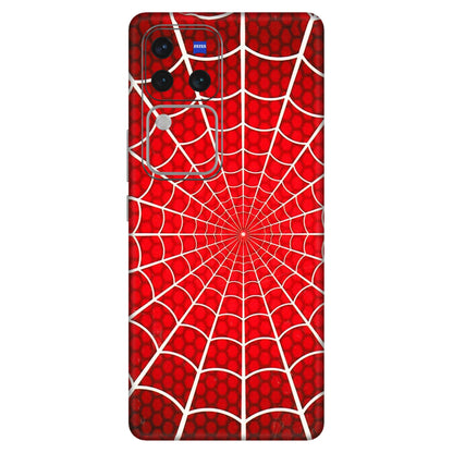 VIVO Z/V/X/T/U/S Series Phone Skins (All Models) - Classic Spidey Web - 3D Embossed Finish (L-115) Vivo V30 Pro (5G)