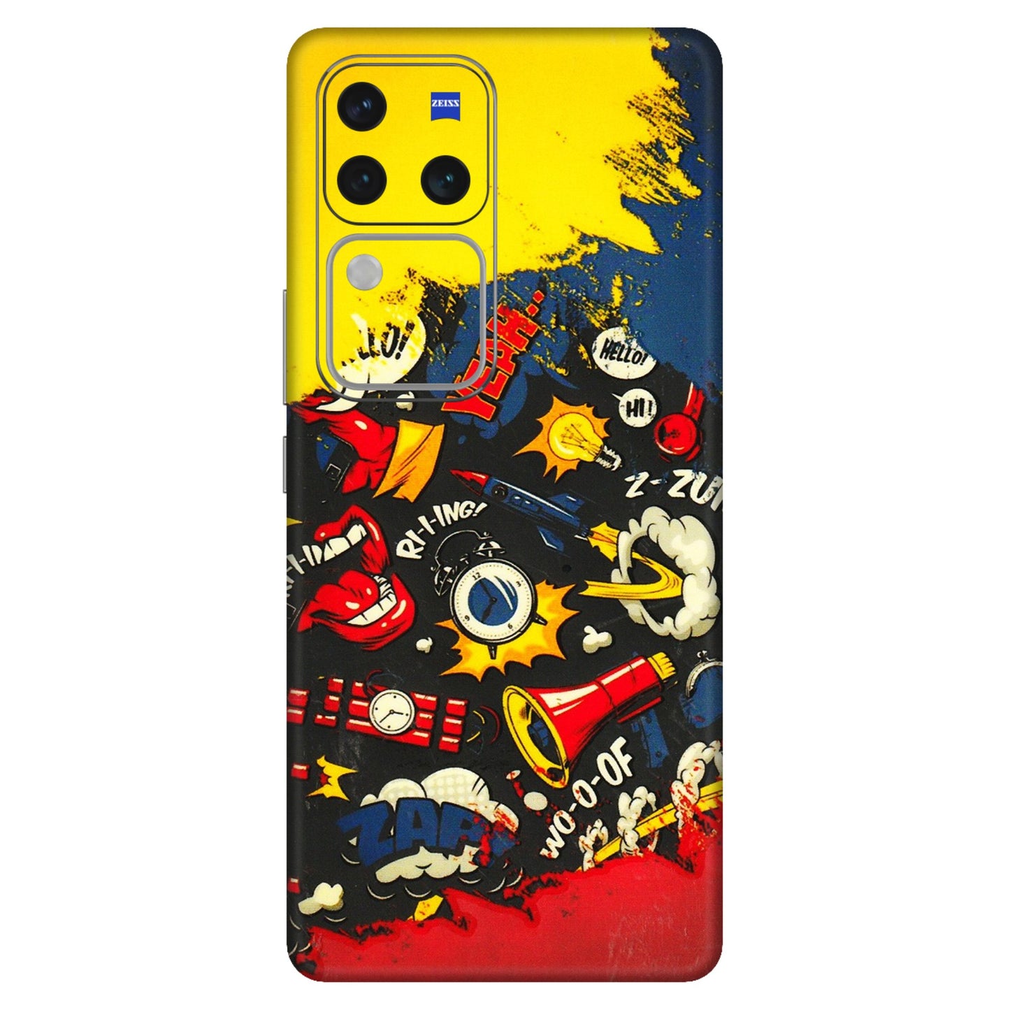 VIVO Z/V/X/T/U/S Series Phone Skins (All Models) - Pacific Doodle Art - 3D Embossed Finish (L-120) Vivo V30 Pro (5G)