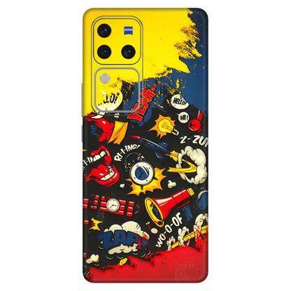 VIVO Z/V/X/T/U/S Series Phone Skins (All Models) - Pacific Doodle Art - 3D Embossed Finish (L-120) Vivo V30 Pro (5G)
