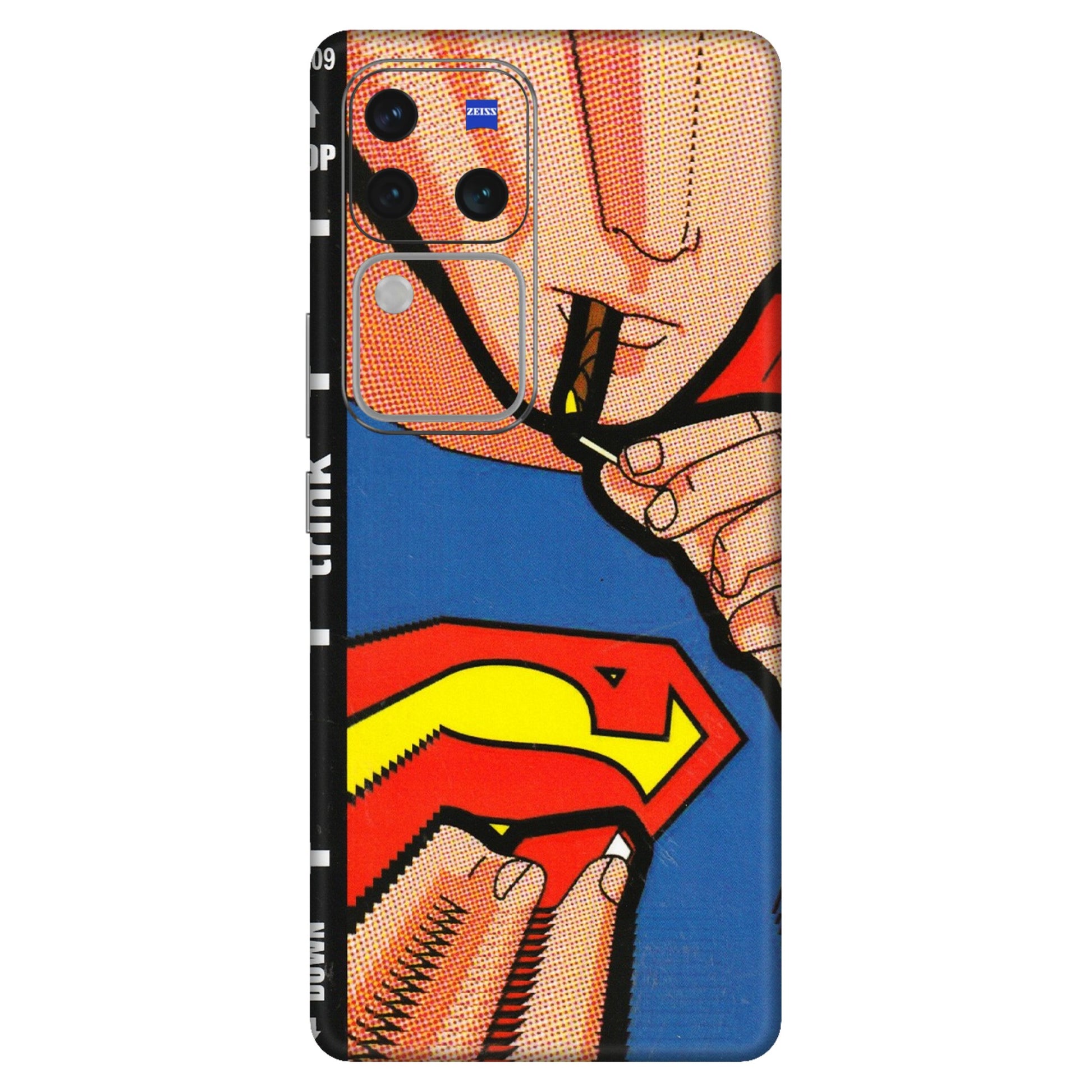 VIVO Z/V/X/T/U/S Series Phone Skins (All Models) - Superman Sutta - 3D Embossed Finish (L-130) Vivo V30 Pro (5G)