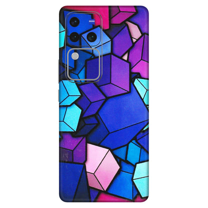 VIVO Z/V/X/T/U/S Series Phone Skins (All Models) - Cube Doodle - 3D Embossed Finish (L-141) Vivo V30 Pro (5G)
