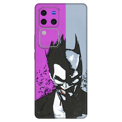 VIVO Z/V/X/T/U/S Series Phone Skins (All Models) - Batman & Joker - 3D Embossed Finish (L-143) Vivo V30 Pro (5G)