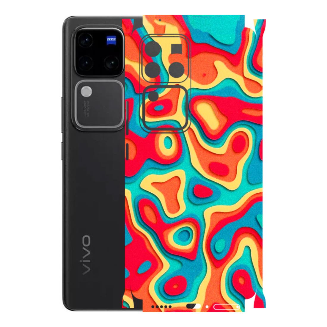VIVO Z/V/X/T/U/S Series Phone Skins (All Models) - Abstract Swirl - 3D Embossed Finish (L-150) Vivo V30 Pro (5G)