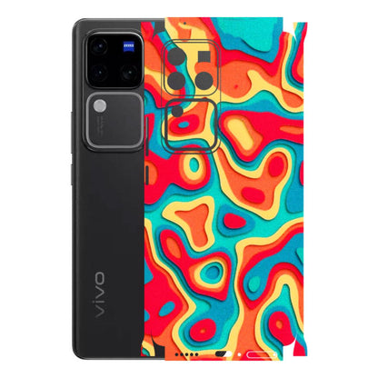 VIVO Z/V/X/T/U/S Series Phone Skins (All Models) - Abstract Swirl - 3D Embossed Finish (L-150) Vivo V30 Pro (5G)