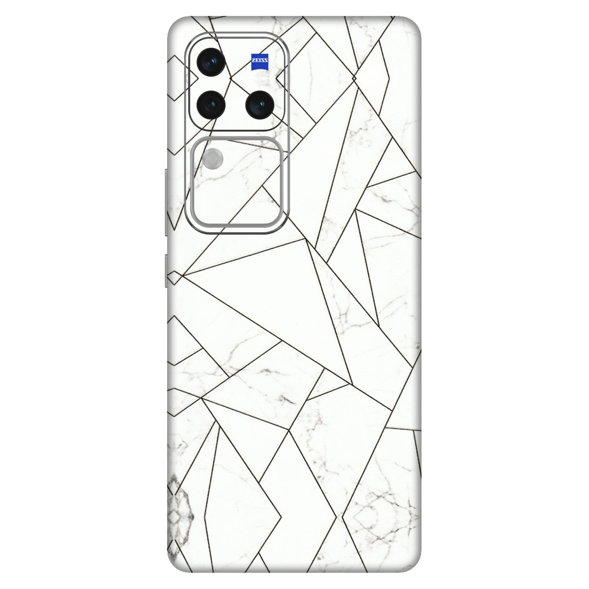 VIVO Z/V/X/T/U/S Series Phone Skins (All Models) - Luxury White Marble Effect - 3D Embossed Finish (L-168) Vivo V30 Pro (5G)