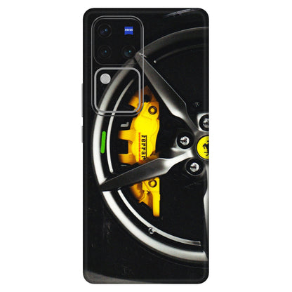 VIVO Z/V/X/T/U/S Series Phone Skins (All Models) - Ferrari Wheel Alloy - 3D Embossed Finish (L-173) Vivo V30 Pro (5G)