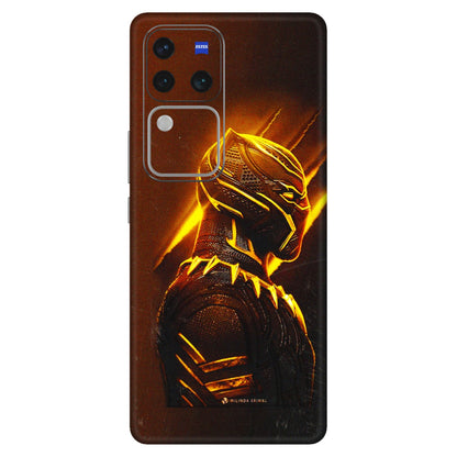 VIVO Z/V/X/T/U/S Series Phone Skins (All Models) - Gold Black Panther - 3D Embossed Finish (L-181) Vivo V30 Pro (5G)