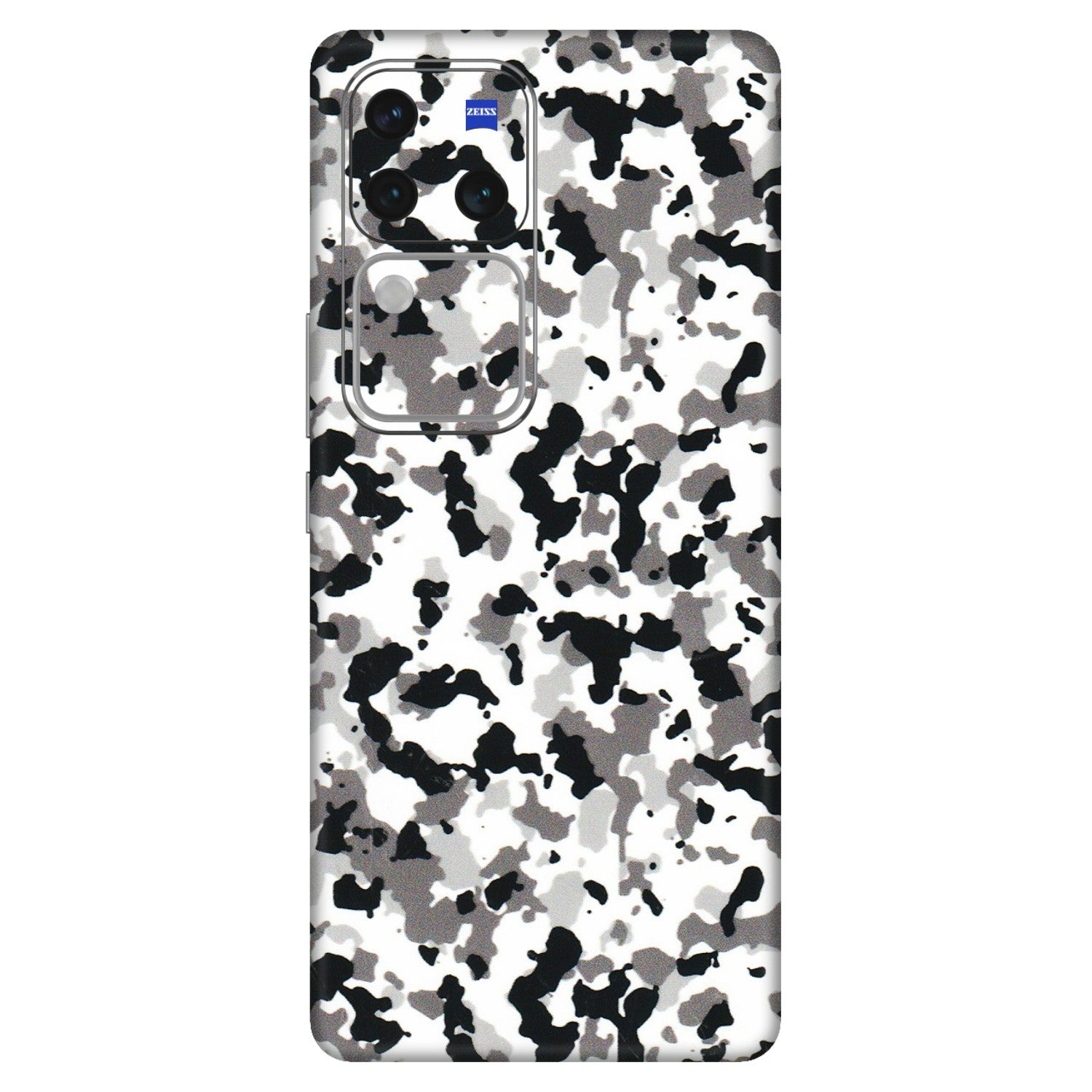 VIVO Z/V/X/T/U/S Series Phone Skins (All Models) - White Black Camouflage - 3D Embossed Finish (L-18) Vivo V30 Pro (5G)