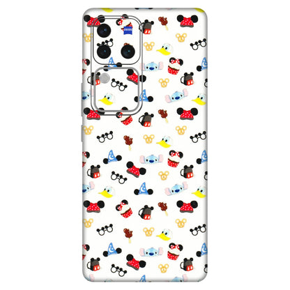 VIVO Z/V/X/T/U/S Series Phone Skins (All Models) - Minnie Mouse & Donald Doodles s - 3D Embossed Finish (L-194) Vivo V30 Pro (5G)