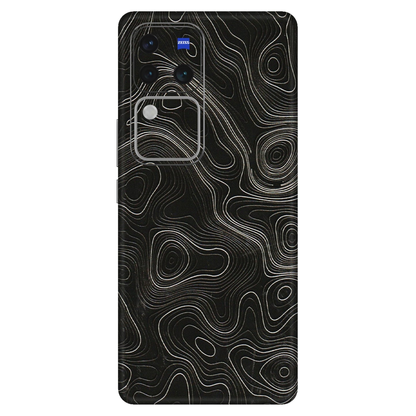 VIVO Z/V/X/T/U/S Series Phone Skins (All Models) - Black Swirl - 3D Embossed Finish (L-196) Vivo V30 Pro (5G)