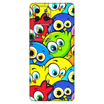 VIVO Z/V/X/T/U/S Series Phone Skins (All Models) - Cute Fluffy Birds - 3D Embossed Finish (L-213) Vivo V30 Pro (5G)