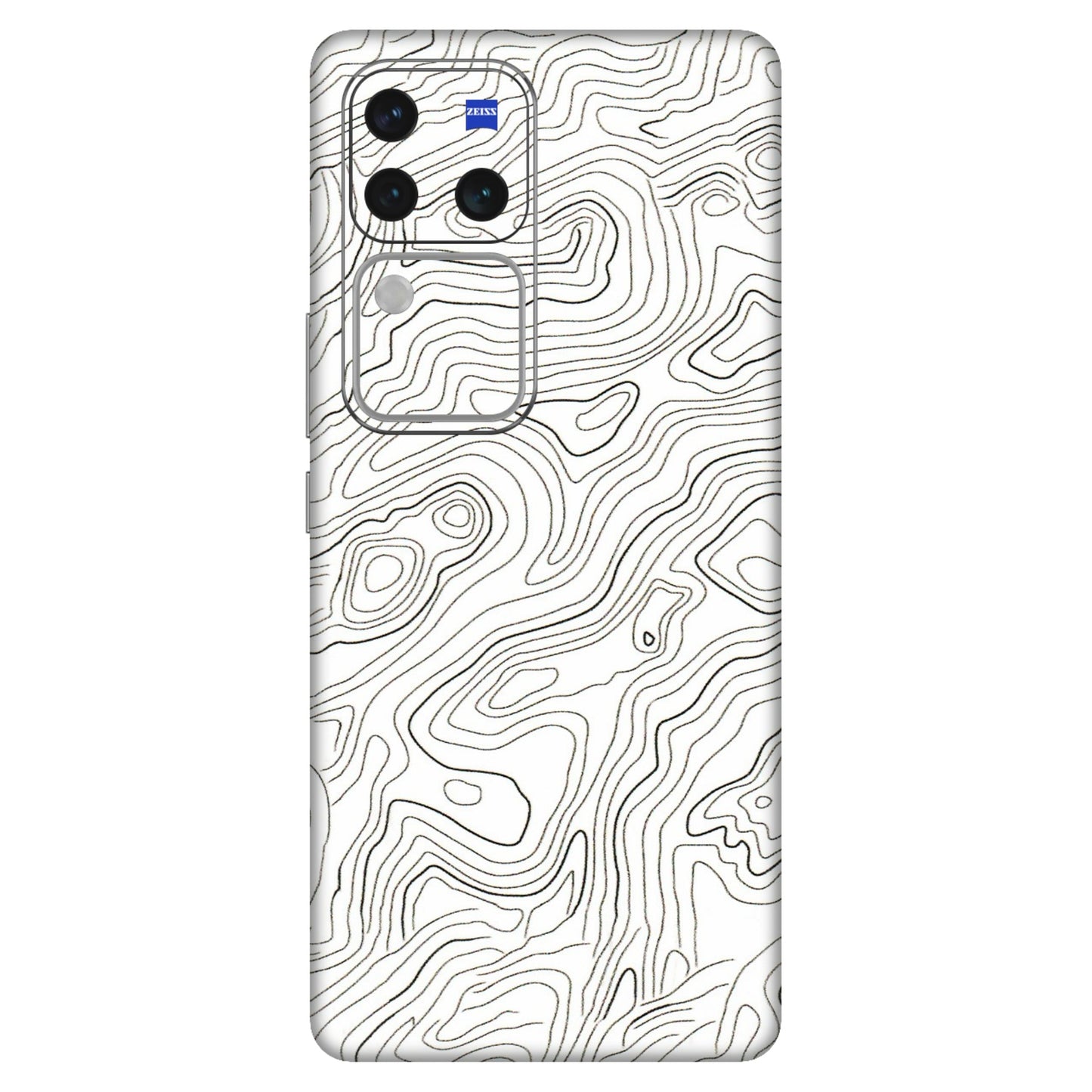 VIVO Z/V/X/T/U/S Series Phone Skins (All Models) - White Black Swirls - 3D Embossed Finish (L-219) Vivo V30 Pro (5G)