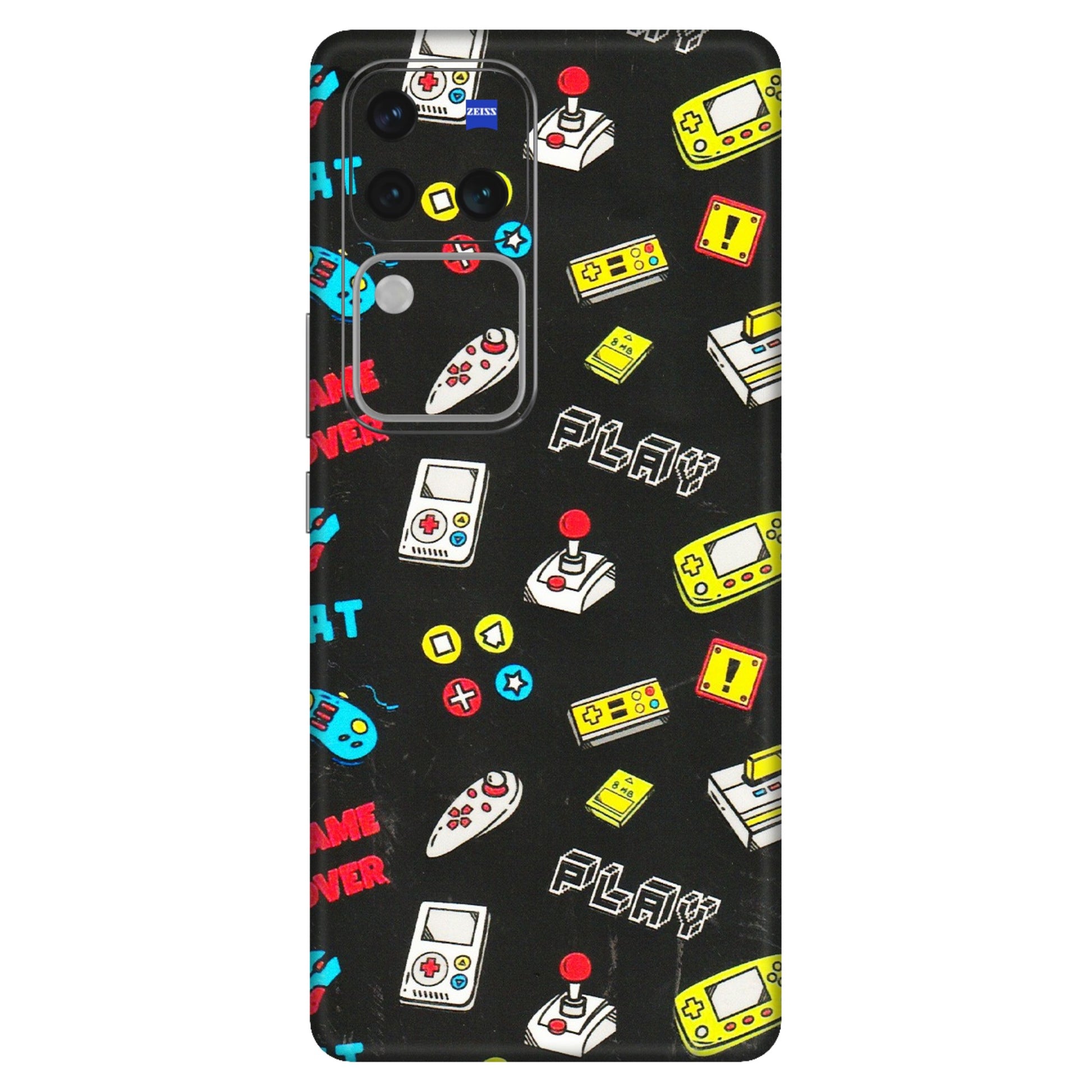 VIVO Z/V/X/T/U/S Series Phone Skins (All Models) - Gaming Doodles - 3D Embossed Finish (L-224) Vivo V30 Pro (5G)