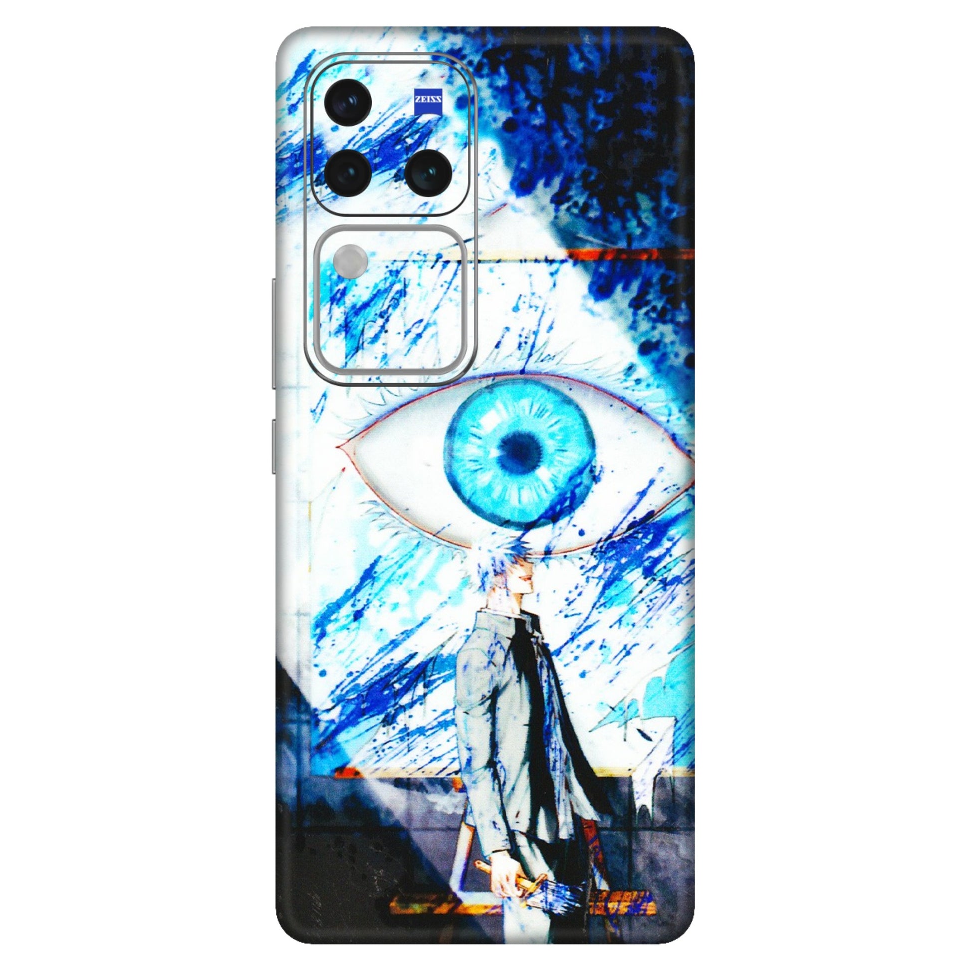 VIVO Z/V/X/T/U/S Series Phone Skins (All Models) - Gojo Satoru evil eye - 3D Embossed Finish (L-239) Vivo V30 Pro (5G)