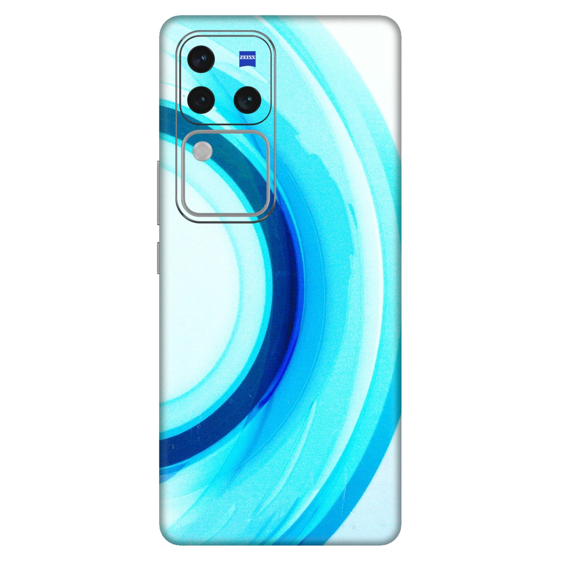 VIVO Z/V/X/T/U/S Series Phone Skins (All Models) - The Blue Curve - 3D Embossed Finish (L-244) Vivo V30 Pro (5G)