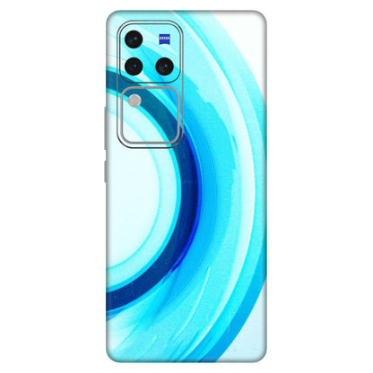 VIVO Z/V/X/T/U/S Series Phone Skins (All Models) - The Blue Curve - 3D Embossed Finish (L-244) Vivo V30 Pro (5G)