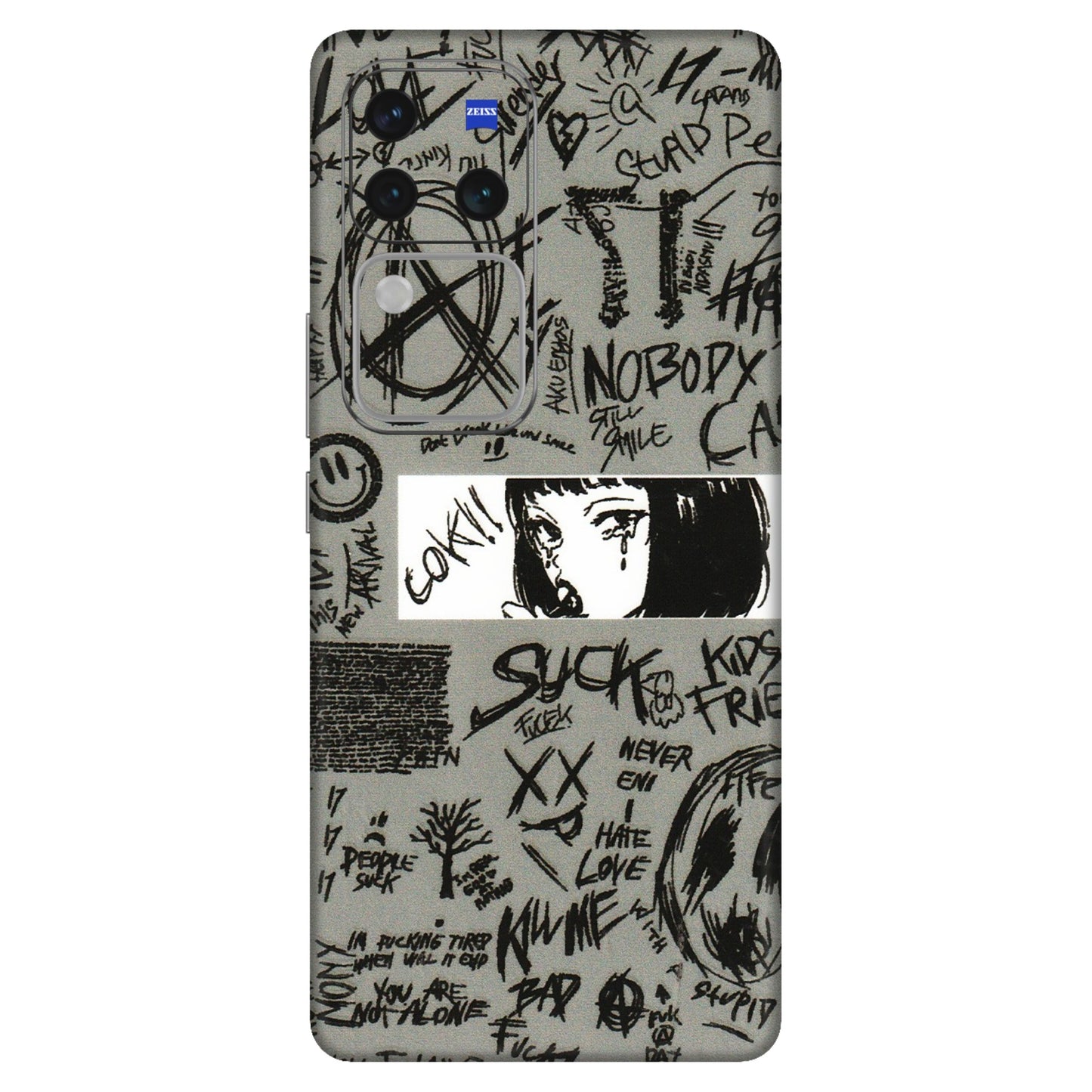 VIVO Z/V/X/T/U/S Series Phone Skins (All Models) - Never Have Love Anime - 3D Embossed Finish (L-260) Vivo V30 Pro (5G)