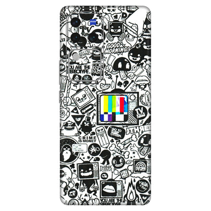 VIVO Z/V/X/T/U/S Series Phone Skins (All Models) - Doodles Positive Art - 3D Embossed Finish (L-263) Vivo V30 Pro (5G)