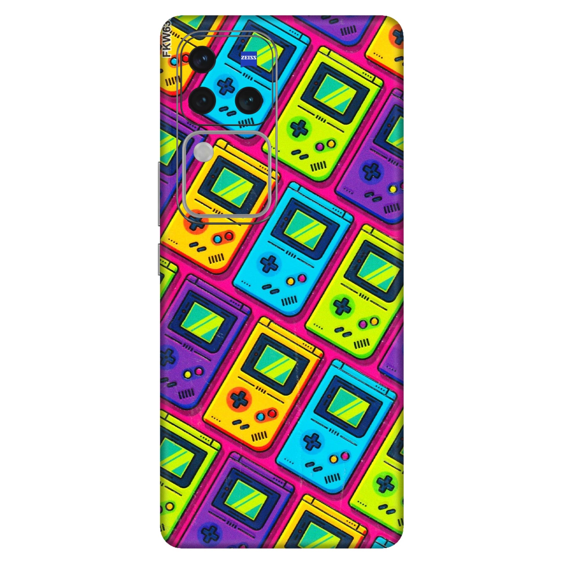 VIVO Z/V/X/T/U/S Series Phone Skins (All Models) - Gameboy Colourful - 3D Embossed Finish (L-266) Vivo V30 Pro (5G)