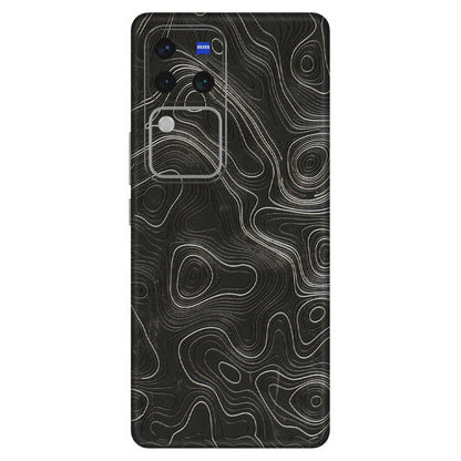 VIVO Z/V/X/T/U/S Series Phone Skins (All Models) - Abstract White Line Map - 3D Embossed Finish (L-269) Vivo V30 Pro (5G)