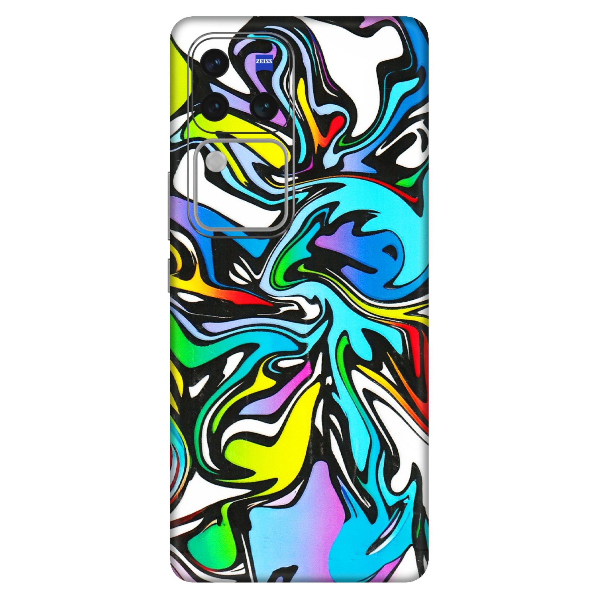 VIVO Z/V/X/T/U/S Series Phone Skins (All Models) - Abstract Colour Paints - 3D Embossed Finish (L-271) Vivo V30 Pro (5G)