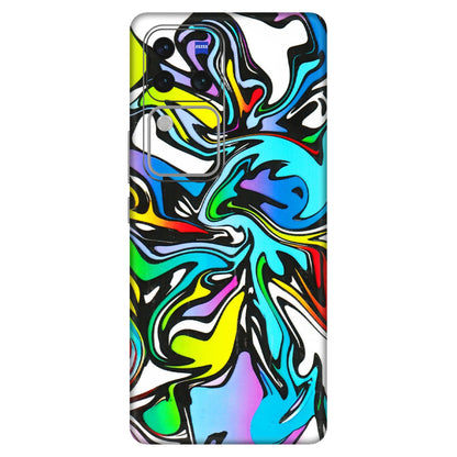 VIVO Z/V/X/T/U/S Series Phone Skins (All Models) - Abstract Colour Paints - 3D Embossed Finish (L-271) Vivo V30 Pro (5G)