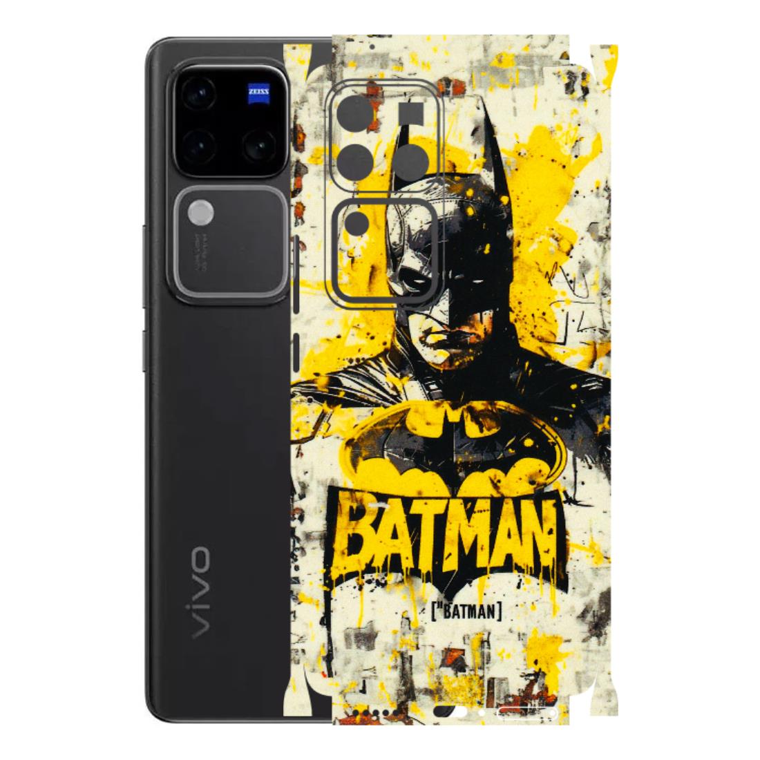 VIVO Z/V/X/T/U/S Series Phone Skins (All Models) - Batman Yellow BT - 3D Embossed Finish (L-304) Vivo V30 Pro (5G)