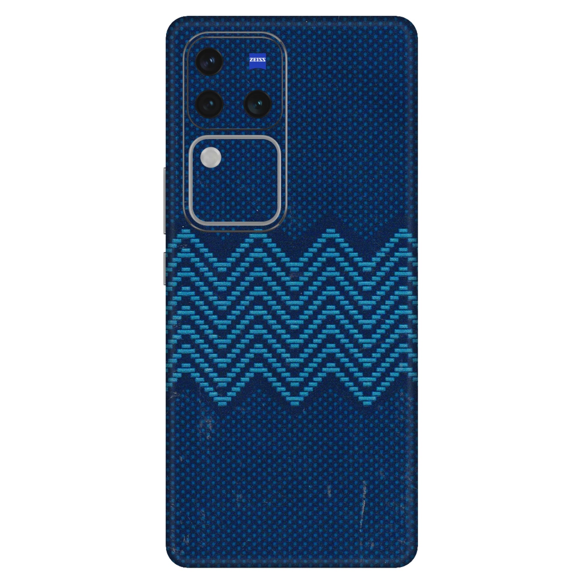 VIVO Z/V/X/T/U/S Series Phone Skins (All Models) - Blue Sober Waves - 3D Embossed Finish (L-306) Vivo V30 Pro (5G)