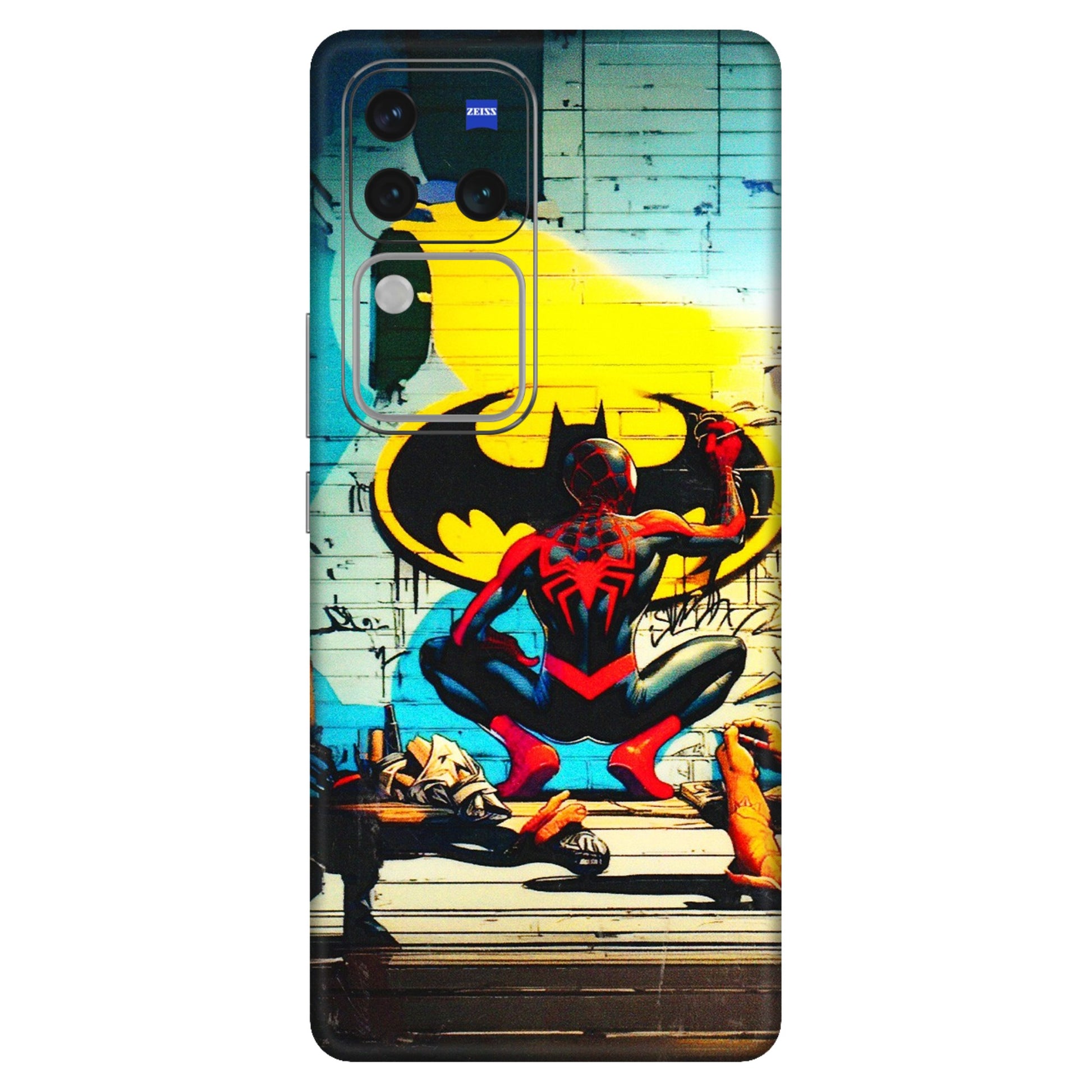 VIVO Z/V/X/T/U/S Series Phone Skins (All Models) - New Spiderman Bat Logo - 3D Embossed Finish (L-309) Vivo V30 Pro (5G)