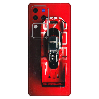 VIVO Z/V/X/T/U/S Series Phone Skins (All Models) - Red Porsche Car Logo - 3D Embossed Finish (L-315) Vivo V30 Pro (5G)