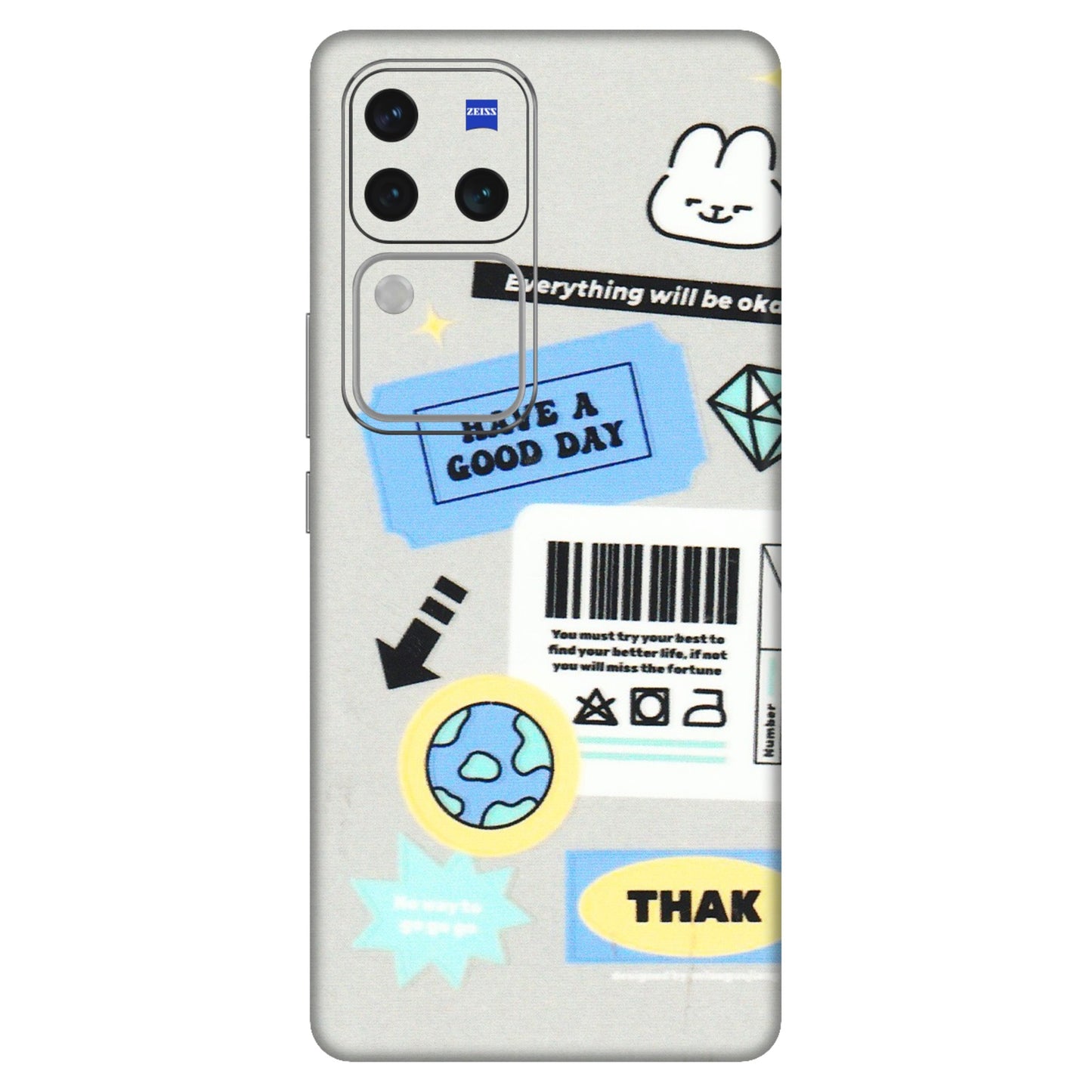 VIVO Z/V/X/T/U/S Series Phone Skins (All Models) - Will Be Okay Design - 3D Embossed Finish (L-316) Vivo V30 Pro (5G)