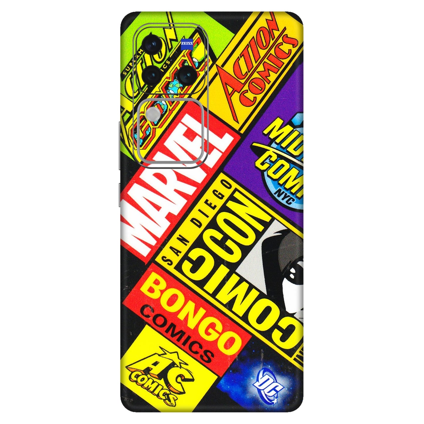 VIVO Z/V/X/T/U/S Series Phone Skins (All Models) - Bongo Comic Con - 3D Embossed Finish (L-325) Vivo V30 Pro (5G)