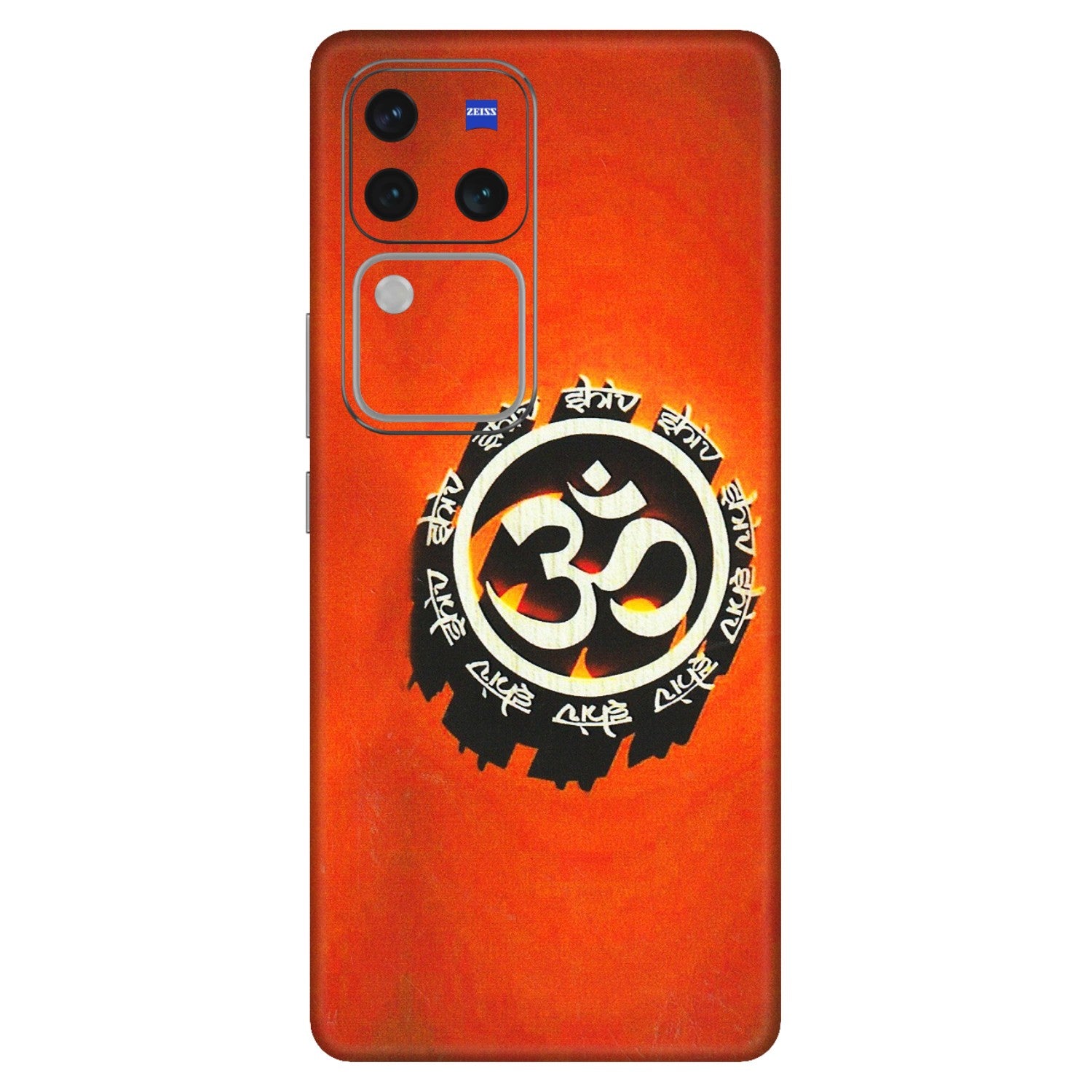 VIVO Z/V/X/T/U/S Series Phone Skins (All Models) - Aum Shiv Orange - 3D Embossed Finish (L-32) Vivo V30 Pro (5G)