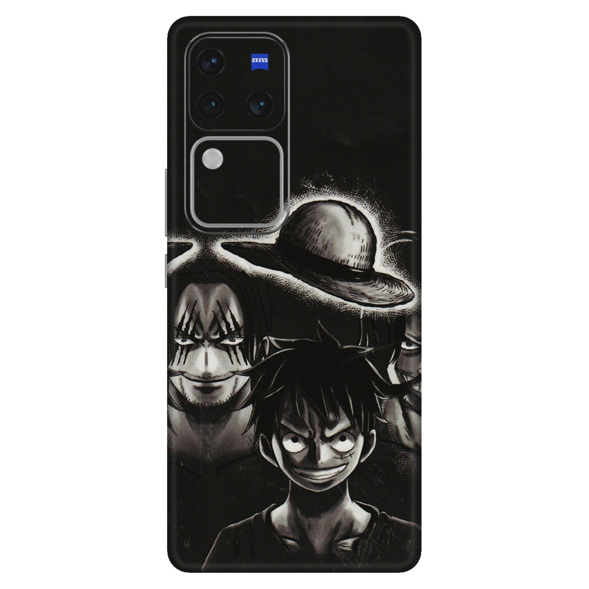 VIVO Z/V/X/T/U/S Series Phone Skins (All Models) - Black Luffy Hat - 3D Embossed Finish (L-57) Vivo V30 Pro (5G)
