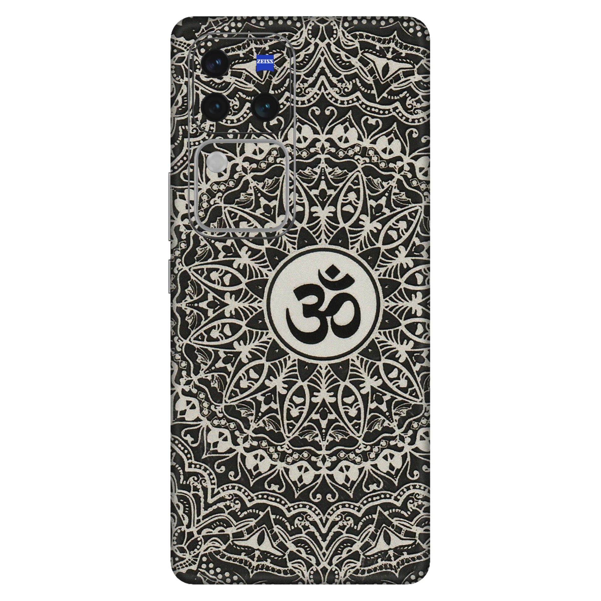 VIVO Z/V/X/T/U/S Series Phone Skins (All Models) - Aum Elegant Mandala - 3D Embossed Finish (L-62) Vivo V30 Pro (5G)