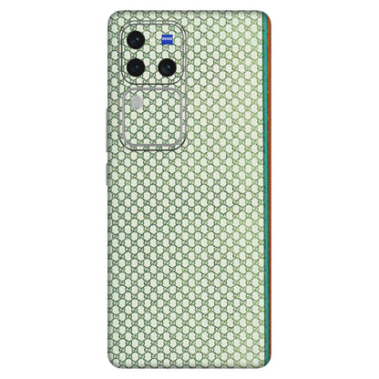 VIVO Z/V/X/T/U/S Series Phone Skins (All Models) - Gucci Fabric Pattern - 3D Embossed Finish (L-73) Vivo V30 Pro (5G)