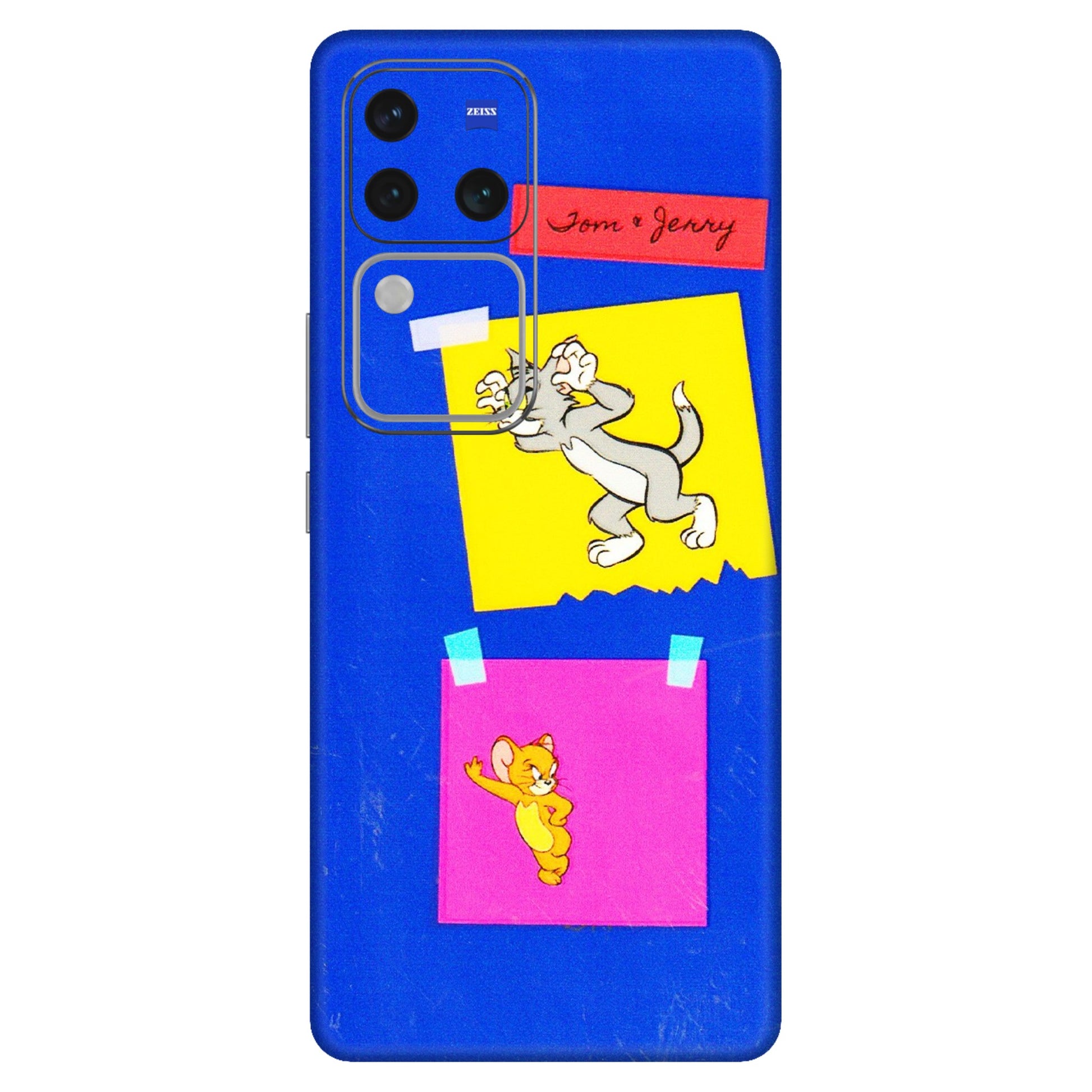 VIVO Z/V/X/T/U/S Series Phone Skins (All Models) - Tom N Jerry Sticky Notes - 3D Embossed Finish (L-88) Vivo V30 Pro (5G)
