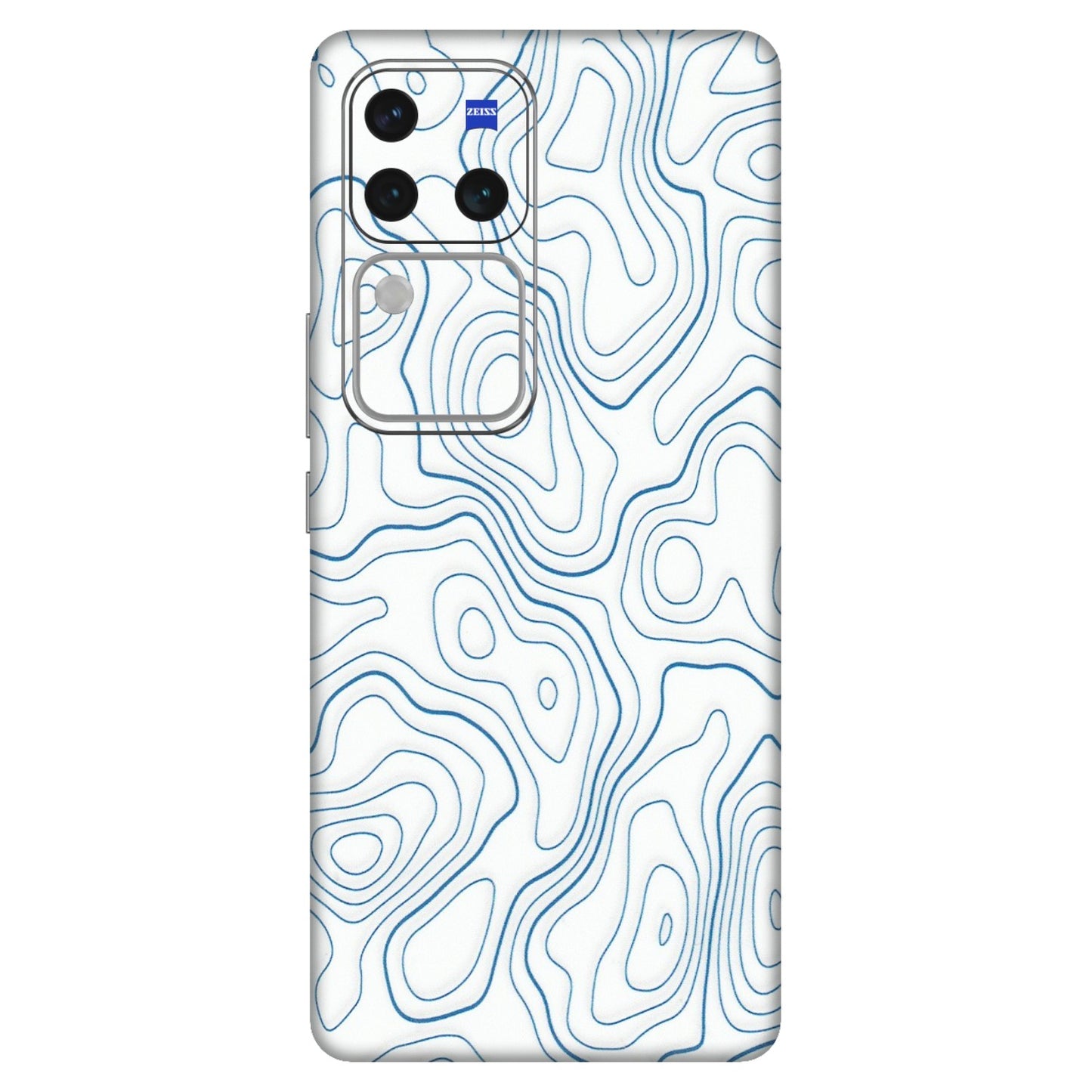 VIVO Z/V/X/T/U/S Series Phone Skins (All Models) - Blue And White Swirls - Matte Finish (M-139) Vivo V30 Pro (5G)