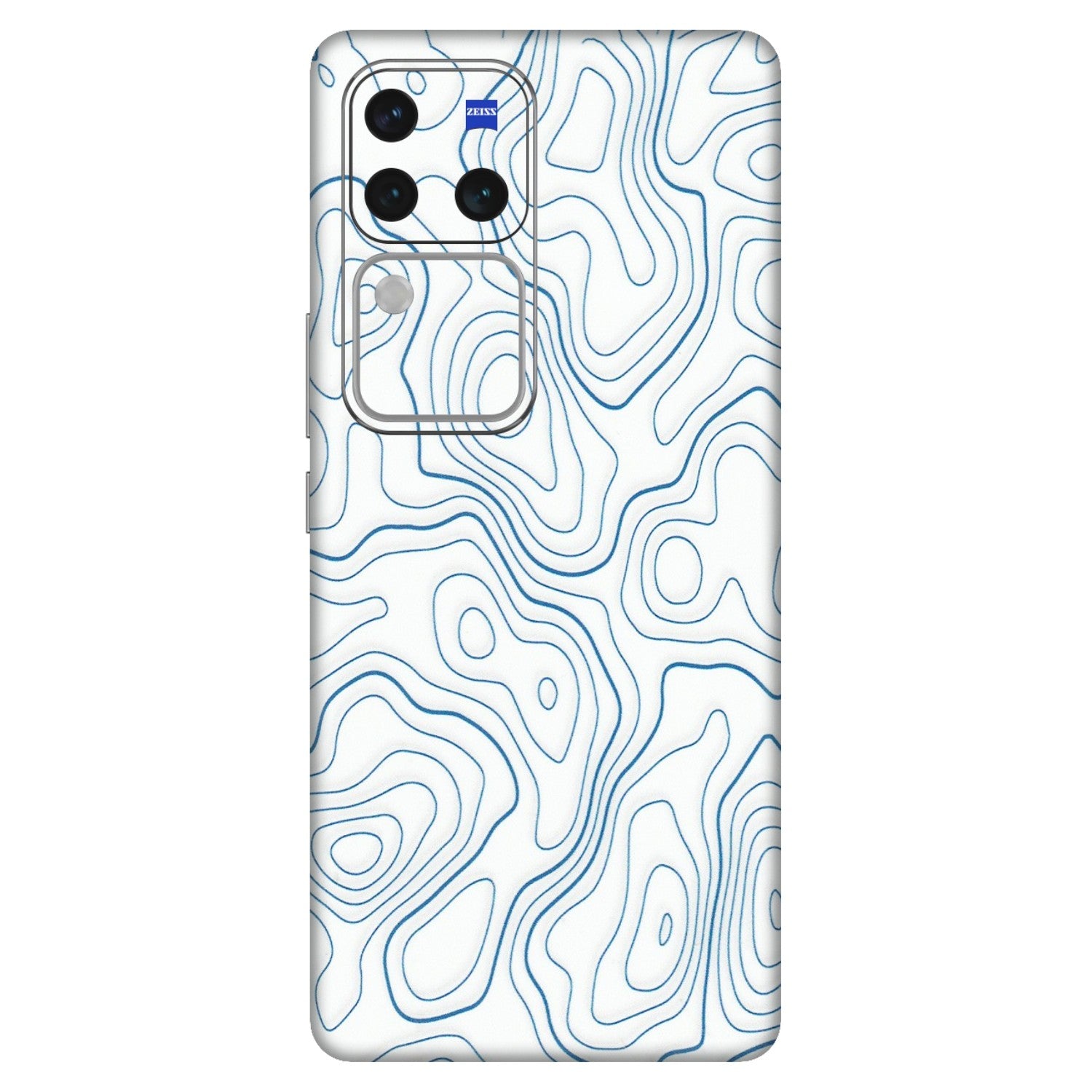 VIVO Z/V/X/T/U/S Series Phone Skins (All Models) - Blue And White Swirls - Matte Finish (M-139) Vivo V30 Pro (5G)